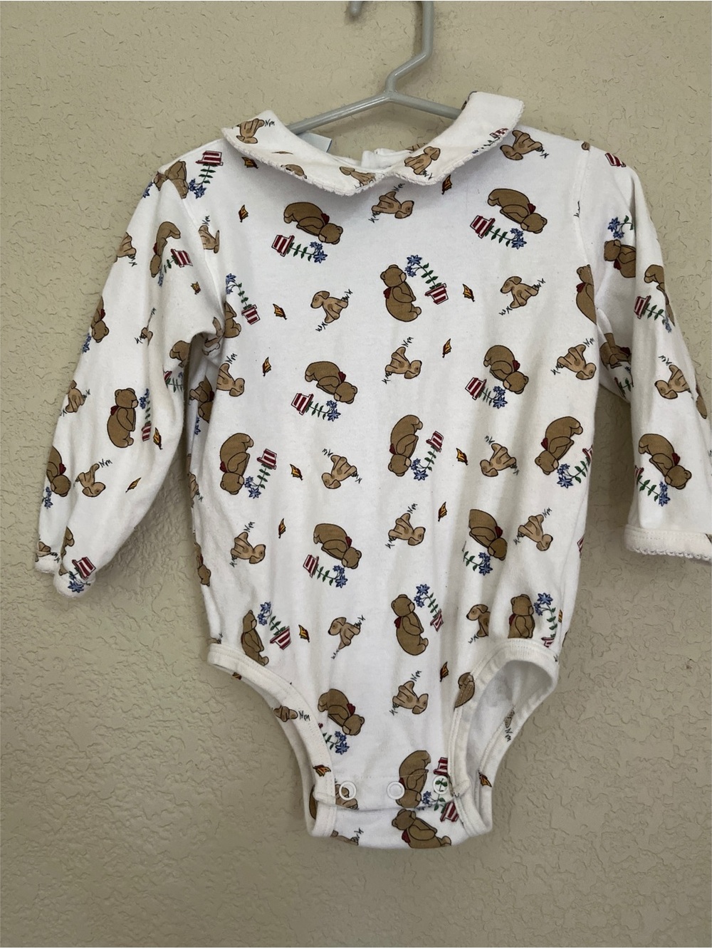 Vintage Basic Editions Bear and Dog Onesie Baby Size 24 Months